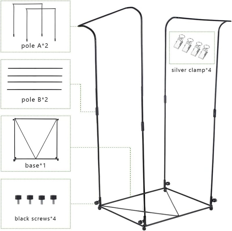 viterlight 2 Pack Trash Bag Holder, Metal Garbage Bag Holder, 30-45 Gallon Portable Trash Bag Holder Stand, Multi-use Leaf Bag Holder for Yard, Camping, Garden, Lawn - Image 5